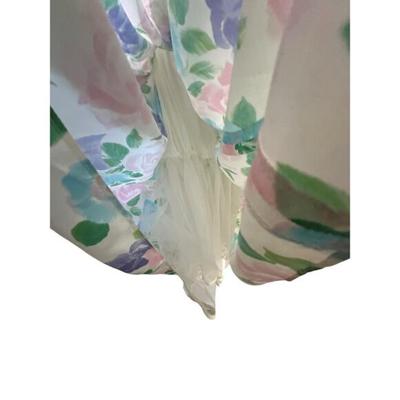 Jessica McClintock for Gunne Sax Pastel Floral Backless Dress Size 14 80s 90s - Picture 8 of 12
